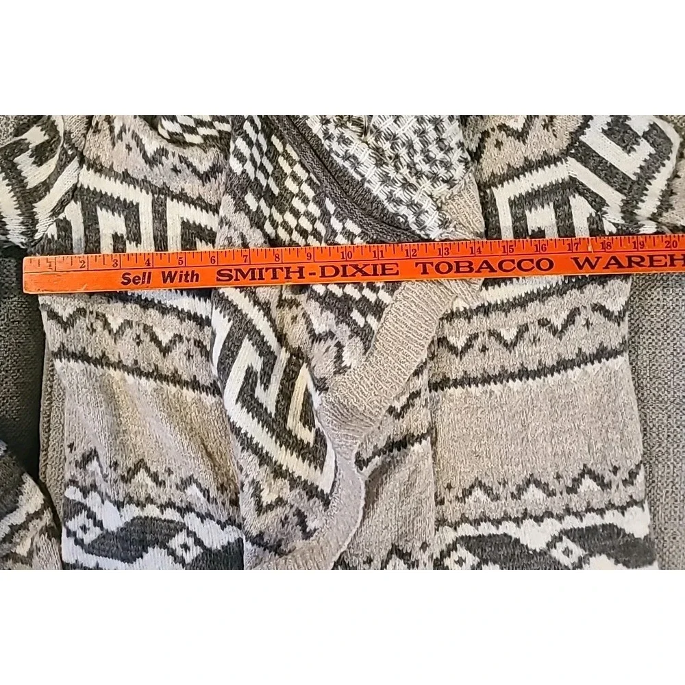 Vtg Abercrombie Fitch Artsy Tribal Knit Open Cardigan Jacket XS/S Boho Lagenlook - Picture 4 of 16